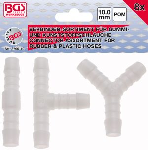 BGS 8790-10 Kunststof slangverbinder | Ø 10 mm | 8-delig