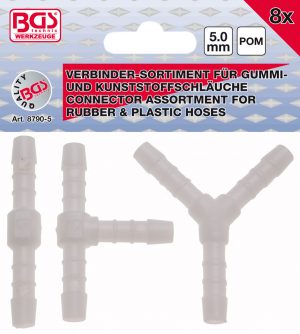 BGS 8790-5 Kunststof slangverbinder | Ø 5 mm | 8-delig