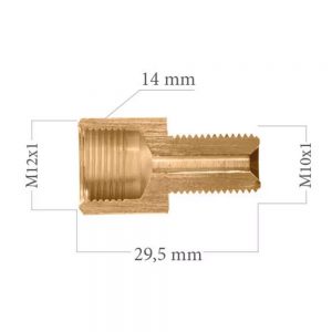 Remleiding verloopnippel | M12 x 1.00 | M10 x 1.00