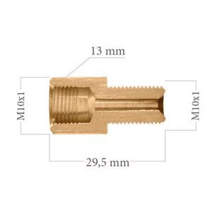 Remleiding verloopnippel | M10 x 1.00 | M10 x 1.00