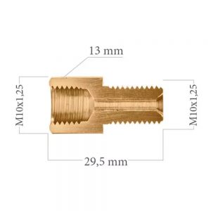 Remleiding verloopnippel | M10 x 1.25 | M10 x 1.25