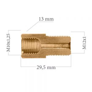 Remleiding verloopnippel | M10 x 1.25 | M12 x 1.00