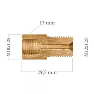 Remleiding verloopnippel | M10 x 1.25 | M12 x 1.25