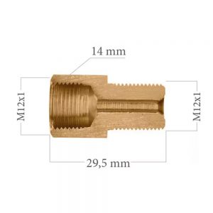 Remleiding verloopnippel | M12 x 1.00 | M12 x 1.00