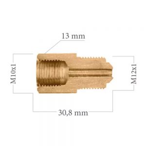 AL-RV229 Remleiding verloopnippel | M10 x 1.00 | M12 x 1.00