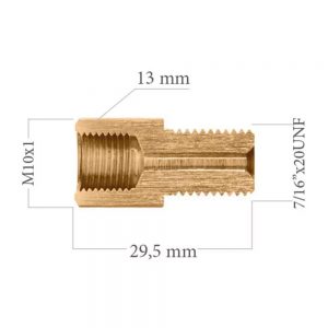 AL-RV230 Remleiding verloopnippel | M10 x 1.00 | 7/16" x 20UNF