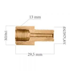 AL-RV231 Remleiding verloopnippel | M10 x 1.00 | 3/8" x 24UNF