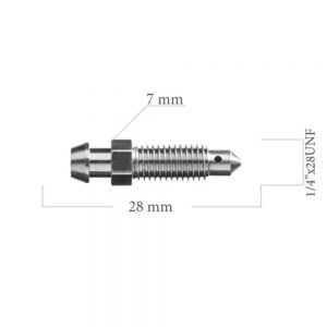 RO0105 Remontluchtingsnippel 1/4" x 28UNF
