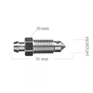 RO0107 Remontluchtingsnippel 3/8" x 24UNF