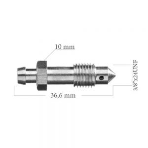 RO0108 Remontluchtingsnippel 3/8" x 24UNF