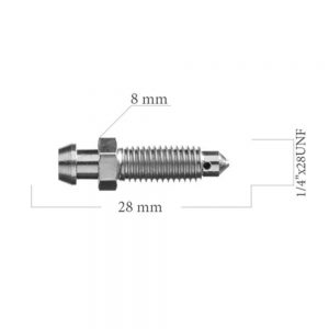 RO0120 Remontluchtingsnippel 1/4" 28UNF