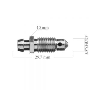 RO0132 Remontluchtingsnippel 3/8" x 24UNF