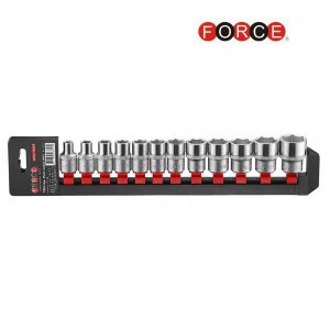 FORCE FC-4127 Doppen set | 1/2" | 6-kant | SAE | 12-delig