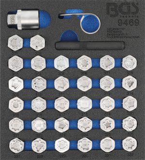 BGS-9469 Velgslot doppen set | 35-delig