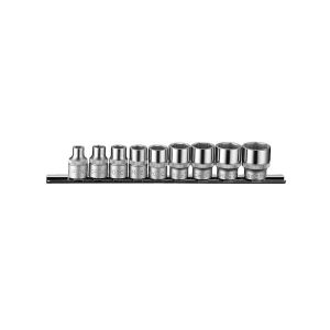 FORCE 3098 Doppen set 3/8" | 6-kant | SAE | 9-delig
