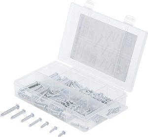 BGS-8072 Assortiment plaatwerkschroeven | 175-delig
