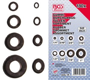 BGS-8112 Assortiment rubberen doorvoerrubbers | Inch Maten | 180-delig