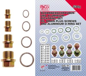 BGS-8119 Carterpluggen met aluminium ringen | 534-delig