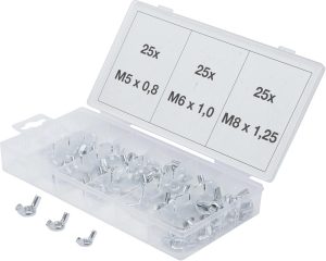 BGS-8133 Vleugelmoer Assortiment | 75 stuks