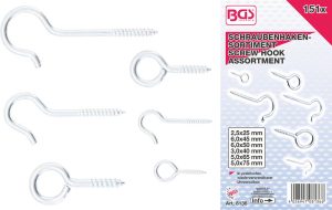 BGS-8136 Assortiment schroefhaken | 151-delig