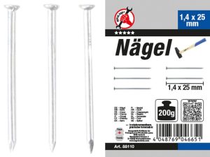 BGS-88110 Spijker Assortiment | 200 g | 1,4 x 25 mm