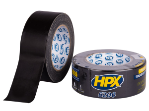 HPX Pantsertape | Duct tape | 50mm x 25 meter | Zwart