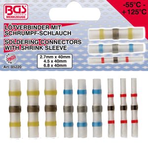 BGS 85220 Soldeerverbinders set | met krimpkous | 9 stuks