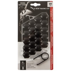 Wielmoerkapjes Zwart | 17 mm | 20 stuks