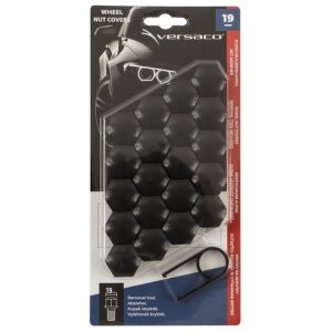 Wielmoerkapjes Zwart | 19 mm | 20 stuks
