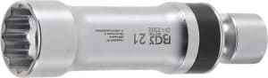 BGS 2392 Bougiedop, 12-kant, met borgveer | 10 mm (3/8") aandrijving | 21 mm