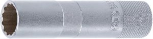 BGS 2448 Bougiedop met rubberen opname, 12-kant, lang | 10 mm (3/8") | 16 mm
