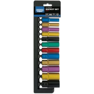 DRAPER D50197 Doppen set gekleurd | 3/8" | 6-kant | 12-delig