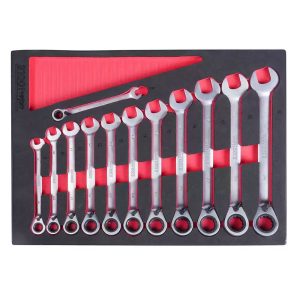 WT-8912R Steekringratelsleutel set | Omschakelbaar | 12-delig