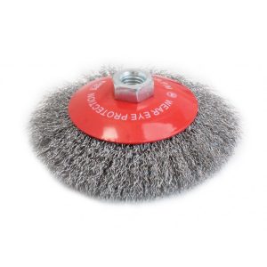 SATRA S-4BBC100 Draadborstel kegel M14 | Staaldraad | Ø 100 mm