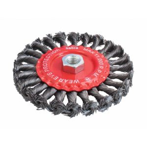 SATRA S-5KWB125 Draadborstel recht M14 | Getordeerd Staaldraad | Ø 125 mm