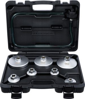 BGS 72054 Oliefiltersleutel set | met afvoerslang | 8-delig
