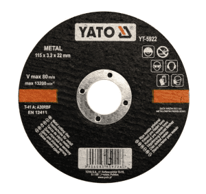 YATO Doorslijpschijf Metaal 125 x 1.2 x 22.2  mm