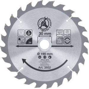 BGS 3952 Hardmetalen cirkelzaagblad | Ø 190 x 30 x 2,5 mm | 24 tanden