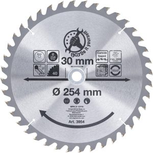 BGS 3954 Hardmetalen cirkelzaagblad | Ø 254 x 30 x 3,2 mm | 40 tanden