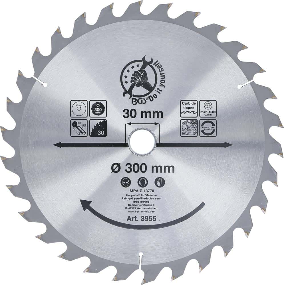 Madeliefje Helderheid Pluche pop BGS 3955 Hardmetalen cirkelzaagblad | Ø 300 x 30 x 3,2 mm | 30 tanden |  Automotive Line