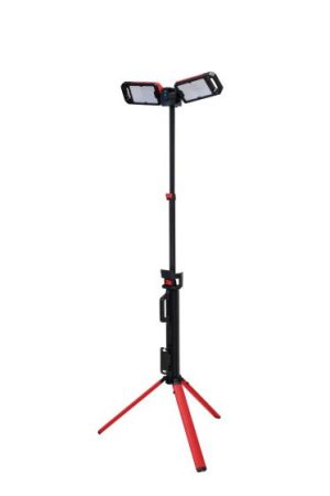 POWERHAND SIN-100.2185 Hybride werklamp met dubbele kop en statief | 5000 lumen