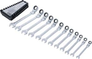 BGS 6546 Steekring ratel sleutel set | Flexibel | 8 - 19mm | 12-delig