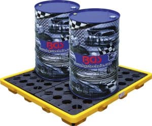 BGS 70050 Olielekbak | met open gaasvloer | voor 4 vaten van 200 l