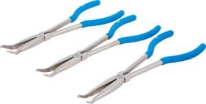 BGS 70970 Bougie tangen set | met ronde kop | 3 stuks