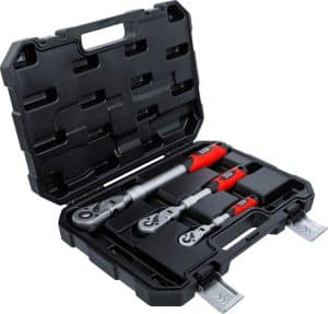 BGS 72114 Ratel set | uitschuifbaar, knikbaar | 1/4", 3/8", 1/2" | 3-delig