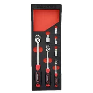 WT-8400 Ratel set | Slank ontwerp | 1/4", 3/8", 1/2" | 7-delig