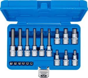 BGS 5171 Bitdoppen set | 6,3 mm (1/4") / 12,5 mm (1/2") aandrijving | Inbus | 18-delig