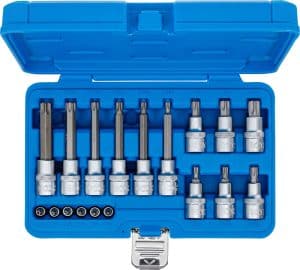 BGS 5174 Bitdoppen set | 6,3 mm (1/4") / 12,5 mm (1/2") aandrijving | Torx-H | 18-delig