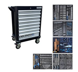 DELTACH 524150 Gereedschapswagen D2-COMPACT, 5 laden gevuld, 214dlg