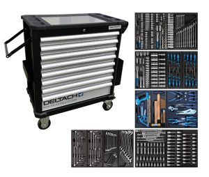 DELTACH 525152 Gereedschapswagen D2-XL, 5 laden gevuld, 350dlg + EXTRA'S !